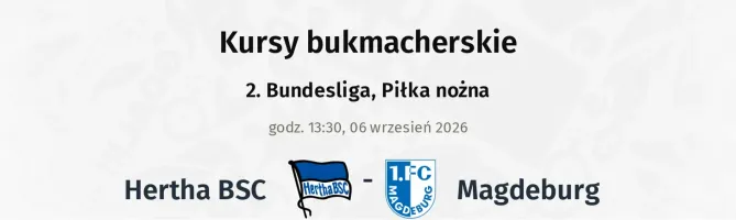 Hertha BSC - 1. FC Magdeburg kursy bukmacherskie