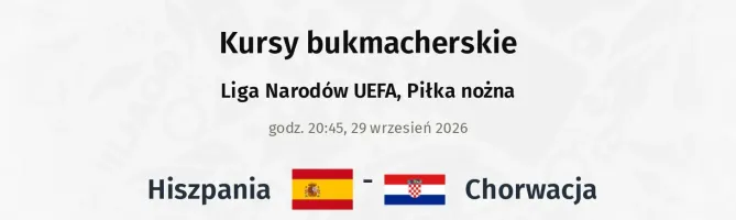 Hiszpania - Chorwacja kursy bukmacherskie