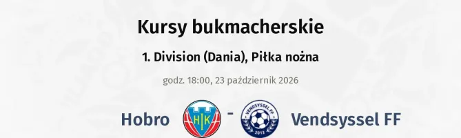 Hobro - Vendsyssel FF kursy bukmacherskie