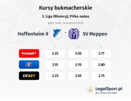 Hoffenheim II - SV Meppen kursy bukmacherskie