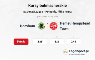 Horsham - Hemel Hempstead Town kursy bukmacherskie