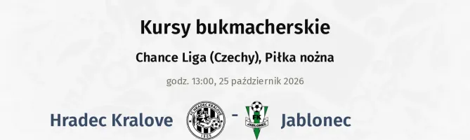 Hradec Králové - FK Jablonec kursy bukmacherskie
