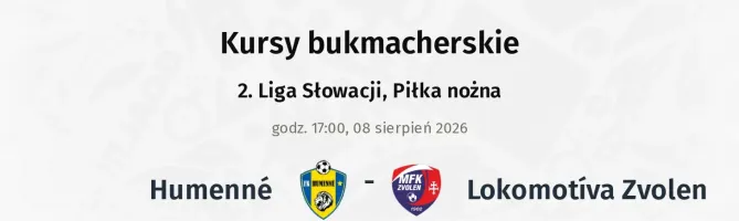 Humenné - Lokomotíva Zvolen kursy bukmacherskie
