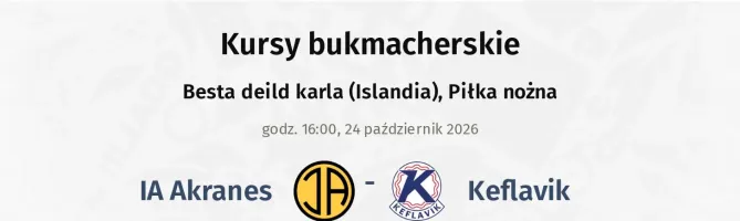 IA Akranes - Keflavik kursy bukmacherskie