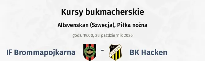 IF Brommapojkarna - BK Hacken kursy bukmacherskie