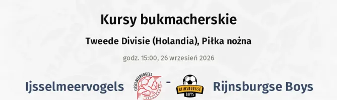 Ijsselmeervogels - Rijnsburgse Boys kursy bukmacherskie