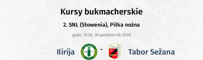 Ilirija - Tabor Sežana kursy bukmacherskie