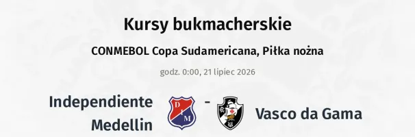 Independiente Medellin - Vasco da Gama kursy bukmacherskie