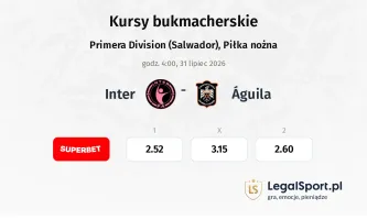 Inter - Águila kursy bukmacherskie