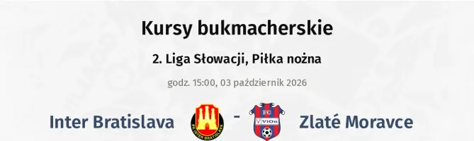 Inter Bratislava - Zlaté Moravce kursy bukmacherskie