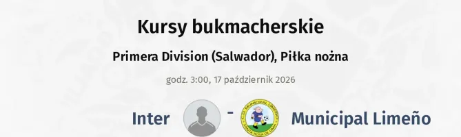 Inter - Municipal Limeño kursy bukmacherskie