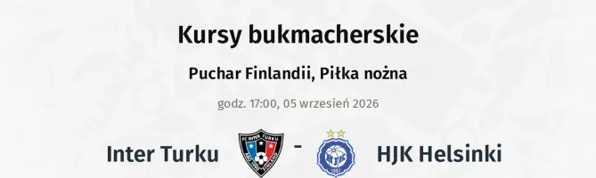 Inter Turku - HJK Helsinki kursy bukmacherskie