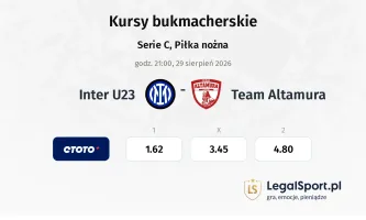 Inter U23 - Team Altamura kursy bukmacherskie