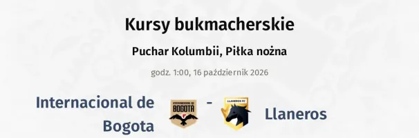 Internacional de Bogota - Llaneros kursy bukmacherskie