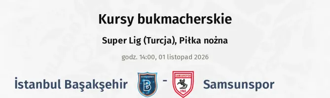 Istanbul Basaksehir - Samsunspor kursy bukmacherskie
