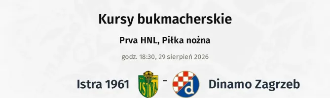 Istra 1961 - Dinamo Zagrzeb kursy bukmacherskie
