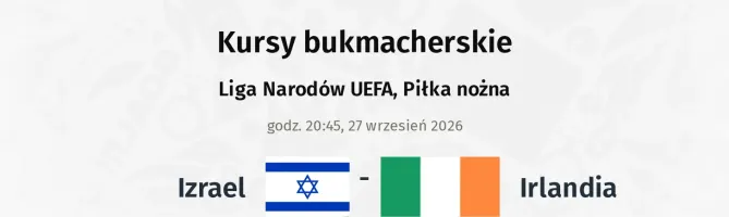 Izrael - Irlandia kursy bukmacherskie