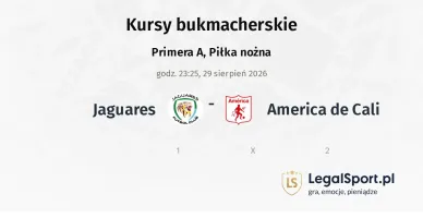 Jaguares - America de Cali kursy bukmacherskie