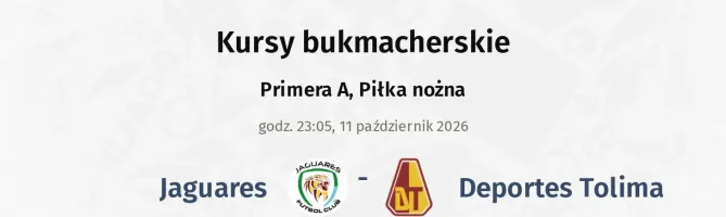 Jaguares - Deportes Tolima kursy bukmacherskie