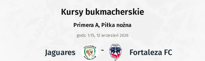 Jaguares - Fortaleza FC kursy bukmacherskie