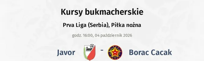 Javor - Borac Cacak kursy bukmacherskie