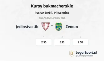 Jedinstvo Ub - Zemun kursy bukmacherskie