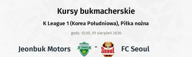 Jeonbuk Motors - FC Seoul kursy bukmacherskie