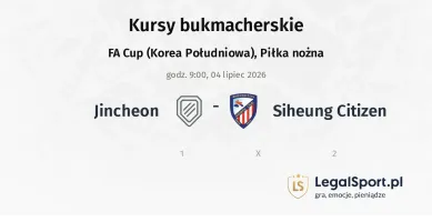 Jincheon - Siheung Citizen kursy bukmacherskie