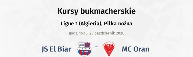 JS El Biar - MC Oran kursy bukmacherskie