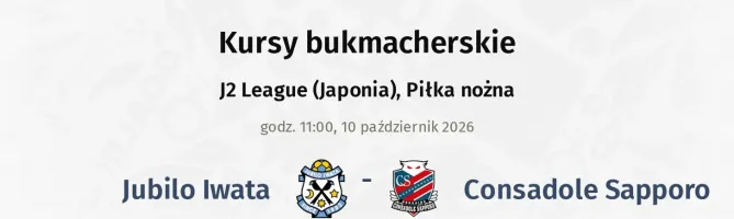 Jubilo Iwata - Consadole Sapporo kursy bukmacherskie