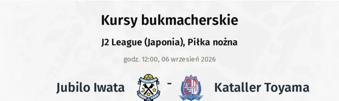 Jubilo Iwata - Kataller Toyama kursy bukmacherskie