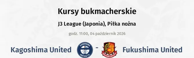 Kagoshima United - Fukushima United kursy bukmacherskie