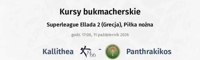 Kallithea - Panthrakikos kursy bukmacherskie