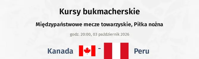Kanada - Peru kursy bukmacherskie