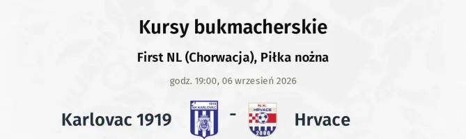 Karlovac 1919 - Hrvace kursy bukmacherskie