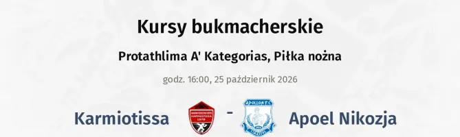 Karmiotissa - Apollon Limassol kursy bukmacherskie