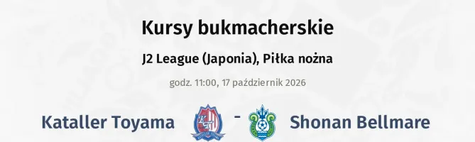 Kataller Toyama - Shonan Bellmare kursy bukmacherskie
