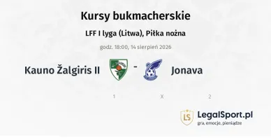 Kauno Žalgiris II - Jonava kursy bukmacherskie