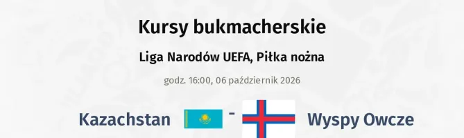 Kazachstan - Wyspy Owcze kursy bukmacherskie
