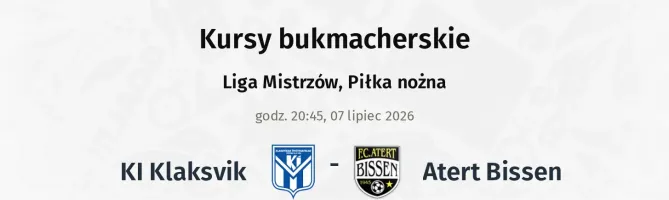 KI Klaksvik - Atert Bissen kursy bukmacherskie