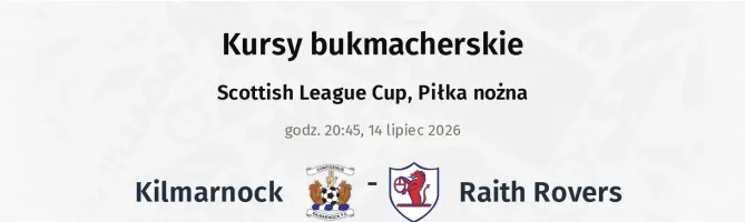 Kilmarnock - Raith Rovers kursy bukmacherskie