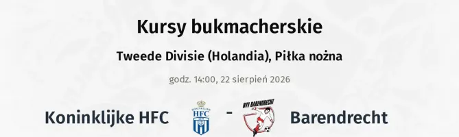 Koninklijke HFC - Barendrecht kursy bukmacherskie