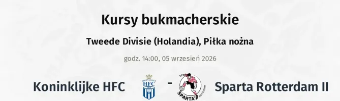 Koninklijke HFC - Sparta Rotterdam II kursy bukmacherskie