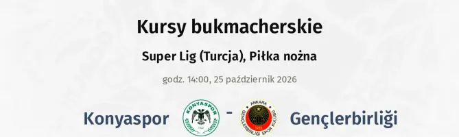 Konyaspor - Genclerbirligi kursy bukmacherskie