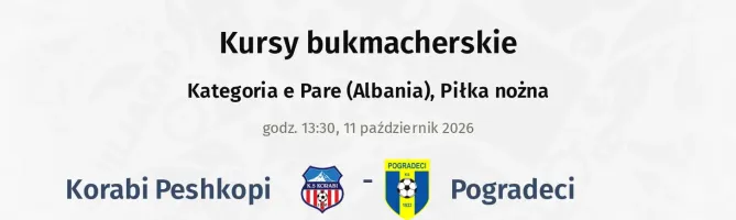 Korabi Peshkopi - Pogradeci kursy bukmacherskie