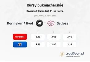 Kormákur / Hvöt - Selfoss kursy bukmacherskie