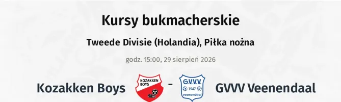 Kozakken Boys - GVVV Veenendaal kursy bukmacherskie