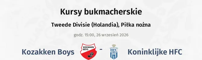 Kozakken Boys - Koninklijke HFC kursy bukmacherskie