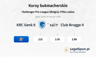 KRC Genk II - Club Brugge II kursy bukmacherskie