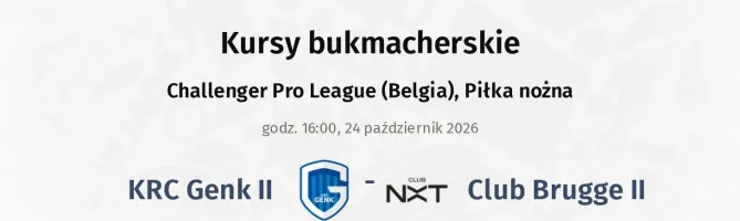 KRC Genk II - Club Brugge II kursy bukmacherskie
